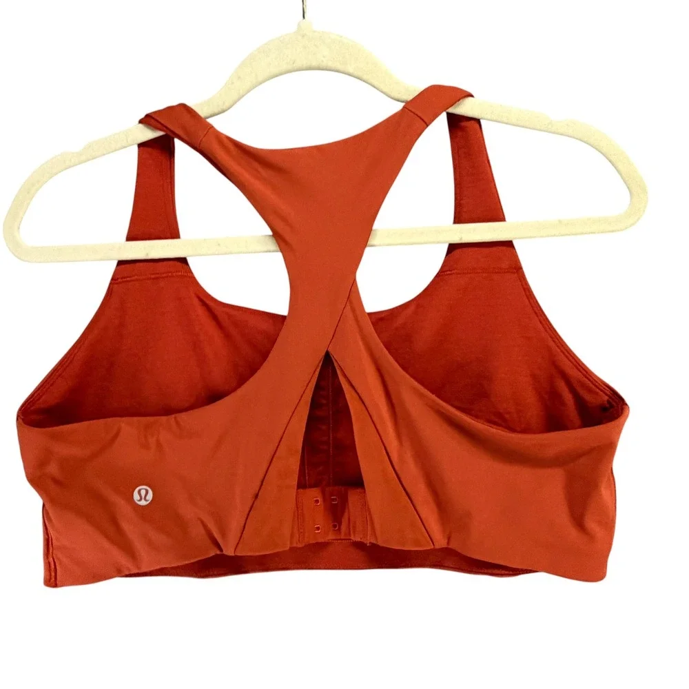 Lululemon Invigorate Bra Womens Size M Aztec Brick Orange High Support Racerback
